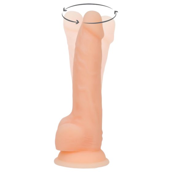 Naked Addiction 8-inch Rechargeable Rotating Vibrator - Natural