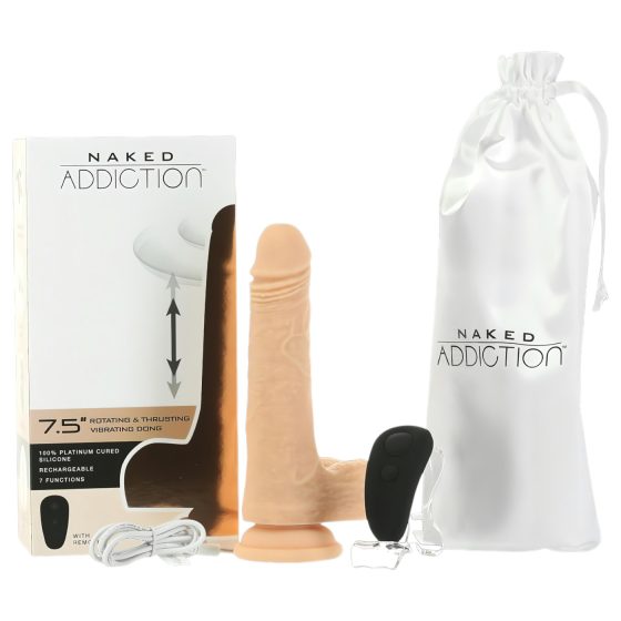 Naked Addiction Thrusting 7.5 - Thrusting Vibrator (19cm) - Natural