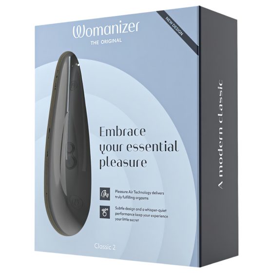 Womanizer Classic 2 - Battery Powered Air-Pulse Clitoral Stimulator (Black)