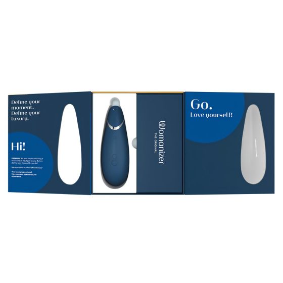 Womanizer Premium 2 - Rechargeable, Air Pulse Clitoral Stimulator (Blue)