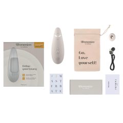   Womanizer Premium 2 - Rechargeable Air-Pulse Clitoral Stimulator (White)