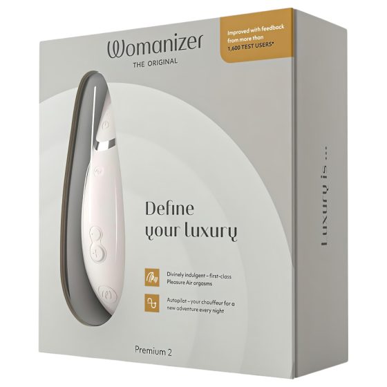 Womanizer Premium 2 - Air Pulse Clitoral Stimulator (White)