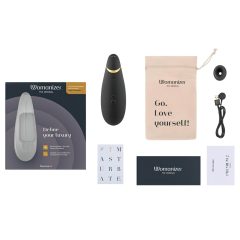   Womanizer Premium 2 - Rechargeable Clitoral Stimulator (Black)