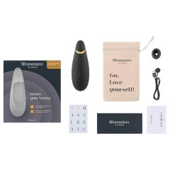   Womanizer Premium 2 - Rechargeable Clitoral Stimulator (Black)