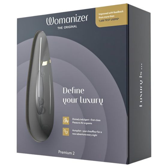 Womanizer Premium 2 - Rechargeable Clitoral Stimulator (Black)