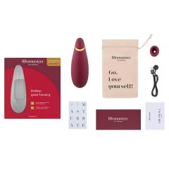   Womanizer Premium 2 - Rechargeable Air Pulse Clitoral Stimulator (Red)