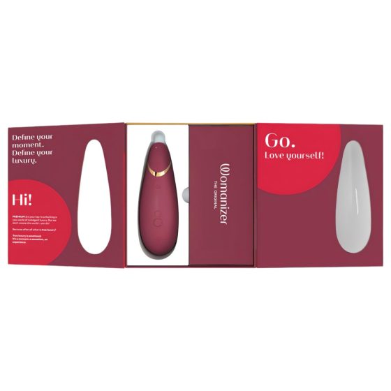 Womanizer Premium 2 - Rechargeable Air Pulse Clitoral Stimulator (Red)