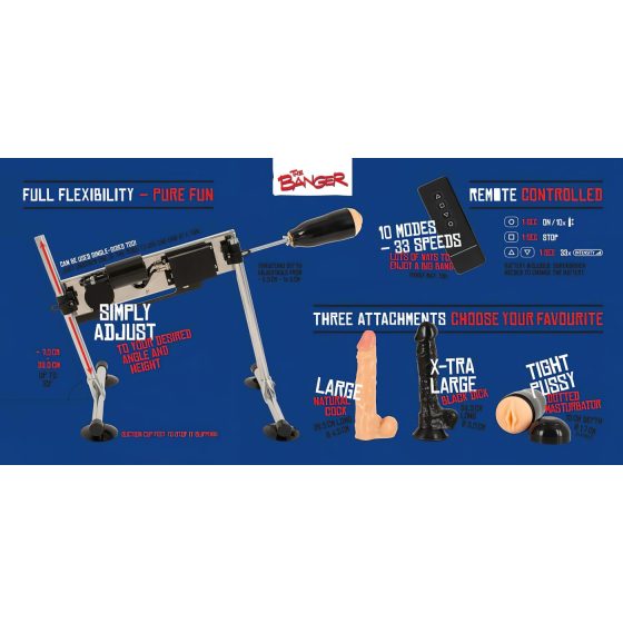 The Banger Fucking Machine - Dual Sex Machine with 2 Dildos and Artificial Vagina