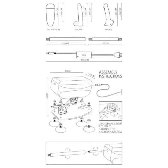 The Banger Fucking Machine - Sex Machine with 2 Dildos and Artificial Vagina