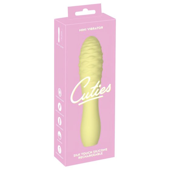 Cuties Mini 3 - Rechargeable, Waterproof, Wand Vibrator (Yellow)