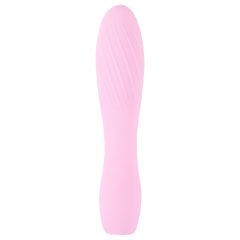   Cuties Mini 3 - Rechargeable, Waterproof, Ribbed Vibrator (Pink)