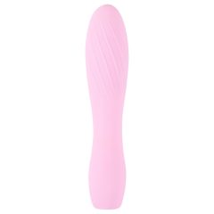   Cuties Mini 3 - Rechargeable, Waterproof, Ribbed Vibrator (Pink)