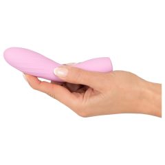   Cuties Mini 3 - Rechargeable, Waterproof, Ribbed Vibrator (Pink)