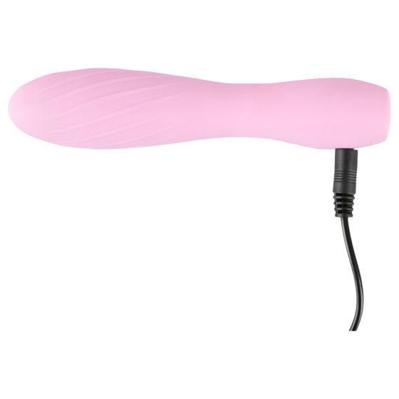 Cuties Mini 3 - Rechargeable, Waterproof, Ribbed Vibrator (Pink)