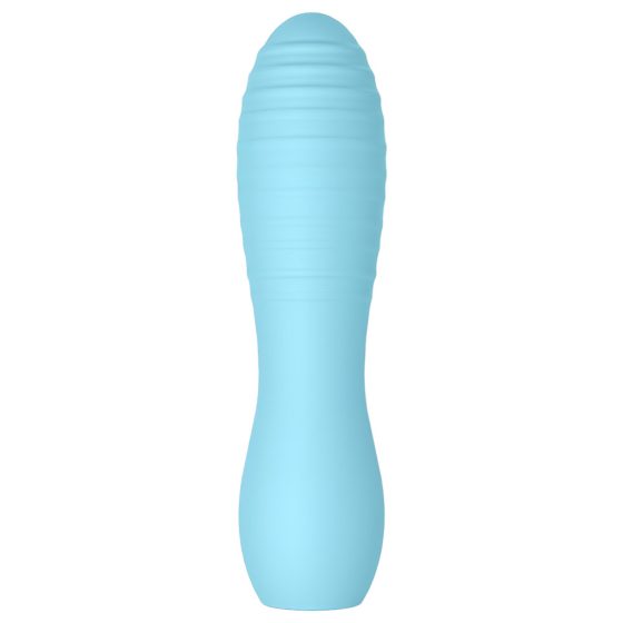 Cuties Mini 3 - Rechargeable, Waterproof, Ribbed Vibrator (Turquoise)