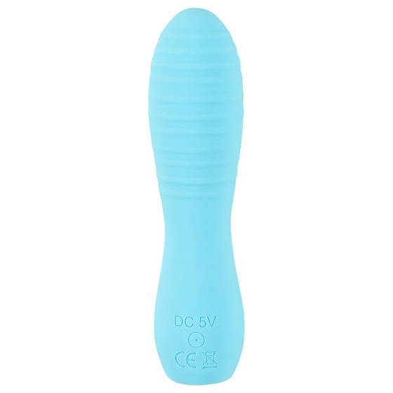 Cuties Mini 3 - Rechargeable, Waterproof, Ribbed Vibrator (Turquoise)