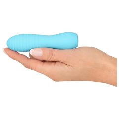   Cuties Mini 3 - Rechargeable, Waterproof, Ribbed Vibrator (Turquoise)