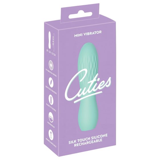 Cuties Mini 3 - Rechargeable, Waterproof, Geometric Vibrator (Green)