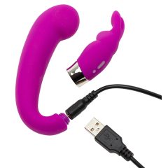   Happyrabbit Mini G - Rechargeable Clitoral and G-Spot Vibrator (Purple)