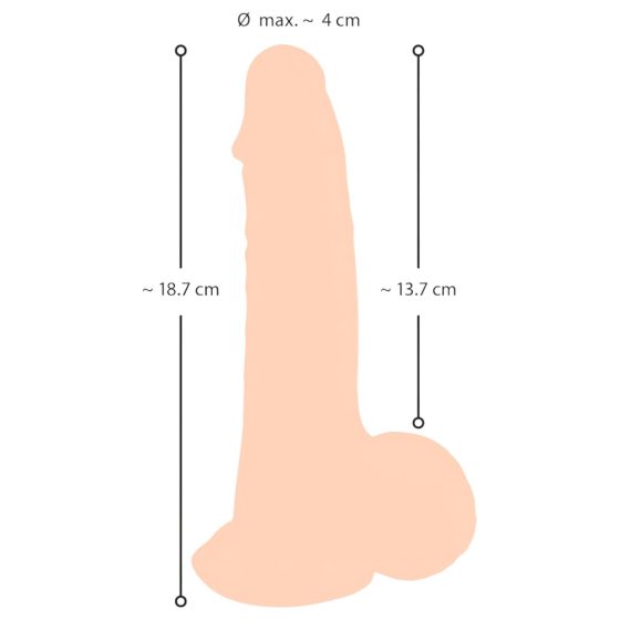 Nature Skin Dildo with Realistic Feel - 19cm (Natural)