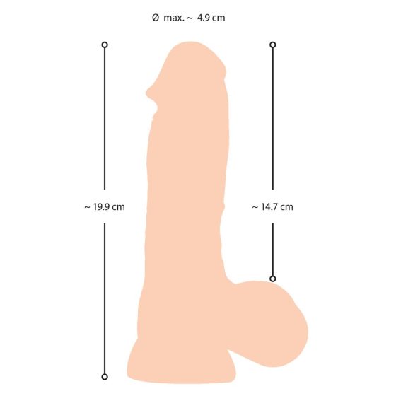 Natural Skin Dildo - 20cm (Natural)