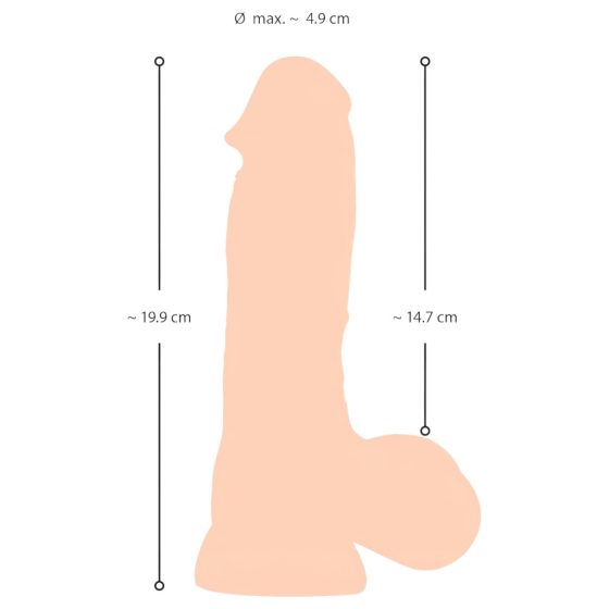 Natural Skin Dildo - 20cm (Natural)