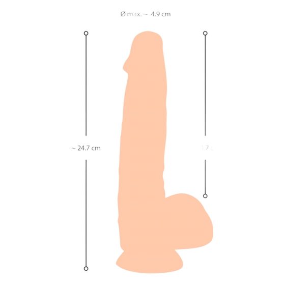 Nature Skin - Dildo with Skin - 25cm (Natural)