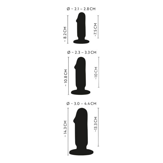 Anos Training Kit - Anal Dildo Set (3-Piece) - Black