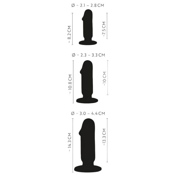 Anos Training Kit - Anal Dildo Set (3-Piece) - Black