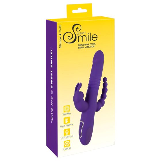 SMILE Triple - Rotating Thrusting Vibrator (Purple)