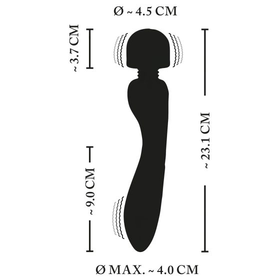 XOUXOU - Rechargeable Electric Massage Vibrator (Black)