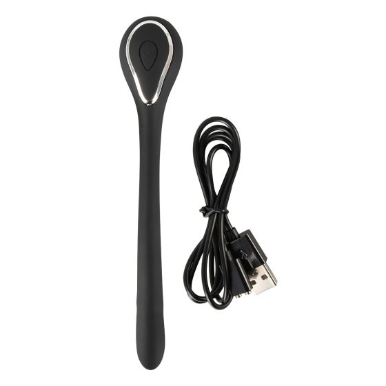 Battery Operated Urethral Vibrator (0.6-1.1cm) - Black