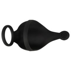   Rebel - Rechargeable Penis Ring with Scrotum Massager (Black)