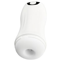 STROKER - Rechargeable Suction Vibrating Masturbator (White)