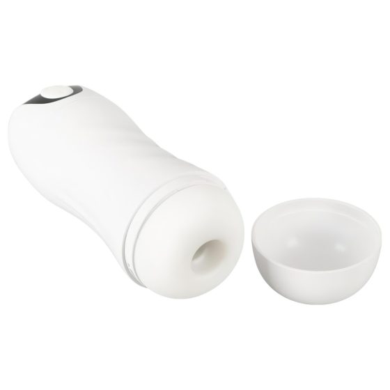 STROKER - Rechargeable Suction Vibrating Masturbator (White)