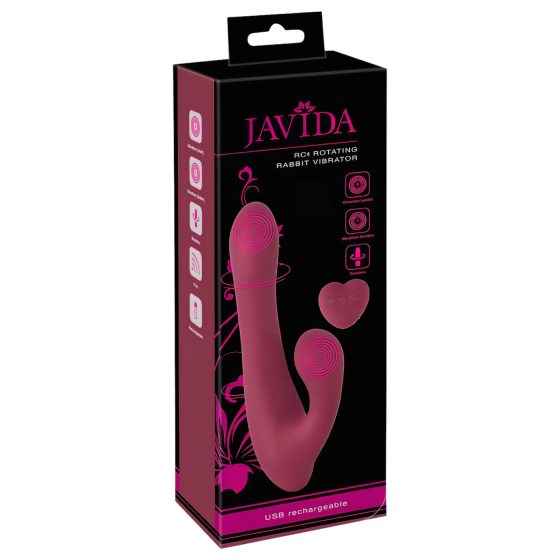 Javida - Radio-Controlled Rotating Clitoral Vibrator (Red)