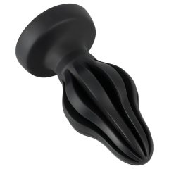 ANOS - ribbed soft anal dildo - 5cm (black)