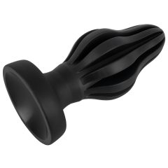 ANOS - Super Soft, Ribbed Anal Dildo - 5cm (Black)