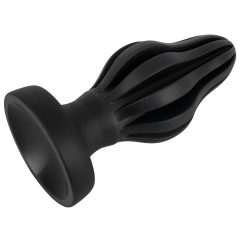 ANOS - ribbed soft anal dildo - 5cm (black)