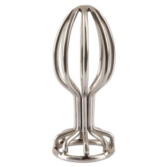 ANOS Metal Cage Steel Anal Dildo (Silver) 2.8cm