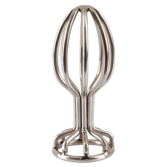 ANOS Metal Cage Steel Anal Dildo (Silver) 2.8cm