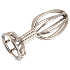 ANOS Metal Cage Steel Anal Dildo (Silver) 2.8cm