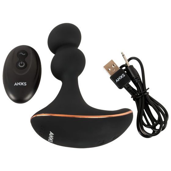 ANOS - Dual Motor Rotating Anal Vibrator (Black)