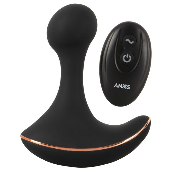 ANOS - Rechargeable, Waterproof Anal Vibrator with Radio (Black)