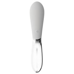   Liaison Curve - Battery Operated LED Vibrator (Transparent-White)