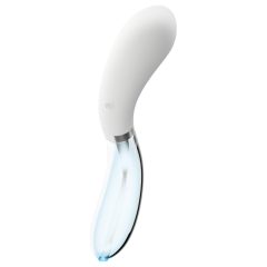   Liaison Curve - Battery Operated LED Vibrator (Transparent-White)