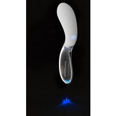   Liaison Curve - Battery Operated LED Vibrator (Transparent-White)