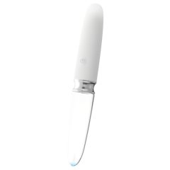   Liaison Straight - Rechargeable LED Vibrator (Translucent-White)