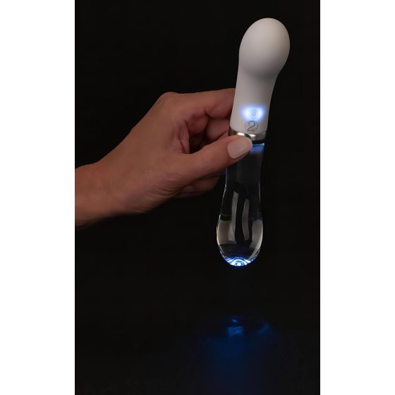 You2toys Liaison - Silicone-Glass LED Vibrator (Clear-White)