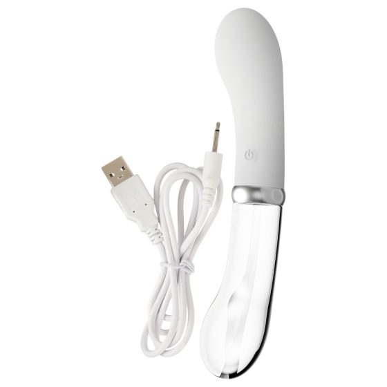 You2toys Liaison - Silicone-Glass LED Vibrator (Clear-White)